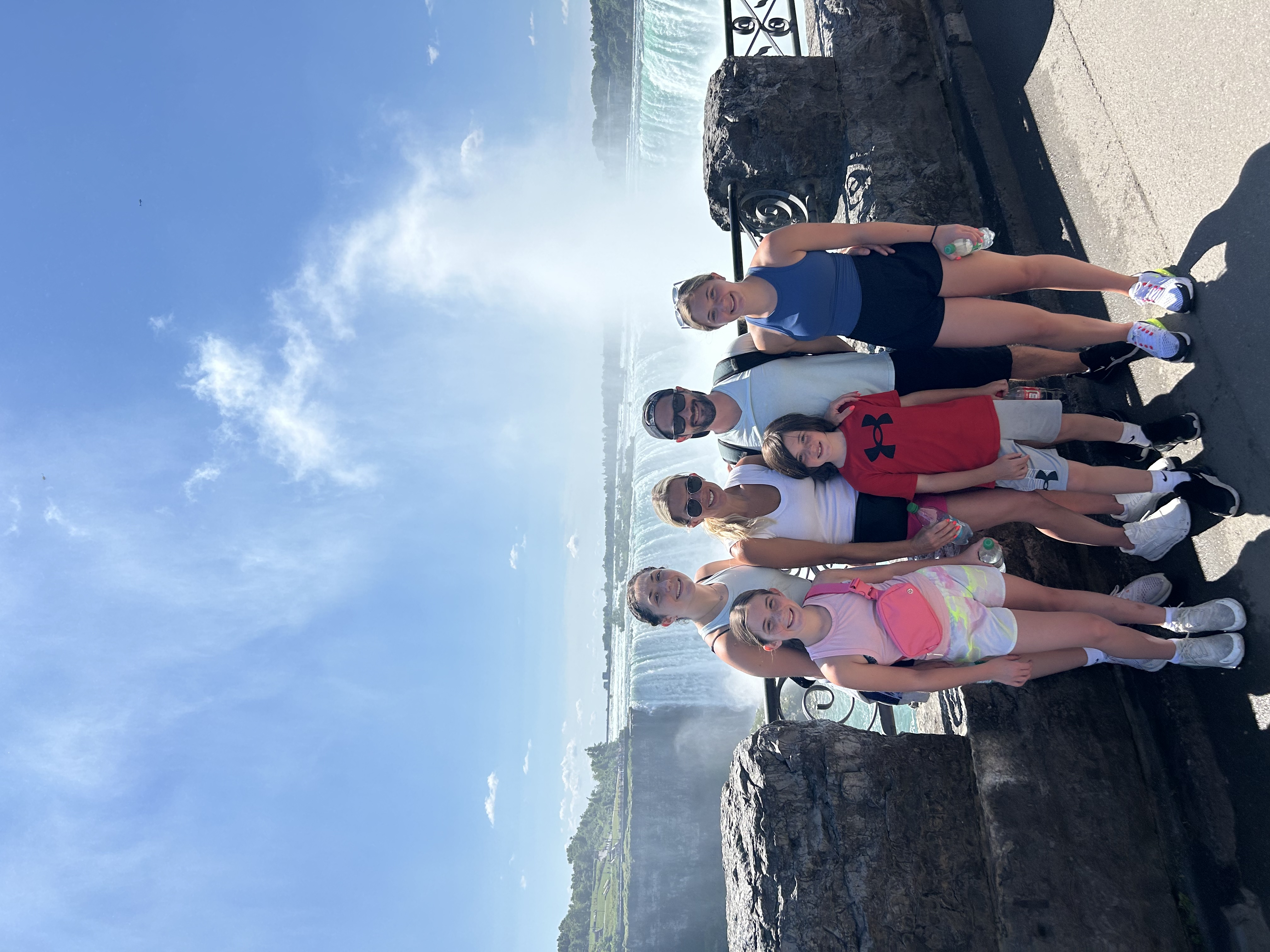 The McLean family at Niagara Falls enjoying a natural wonder together